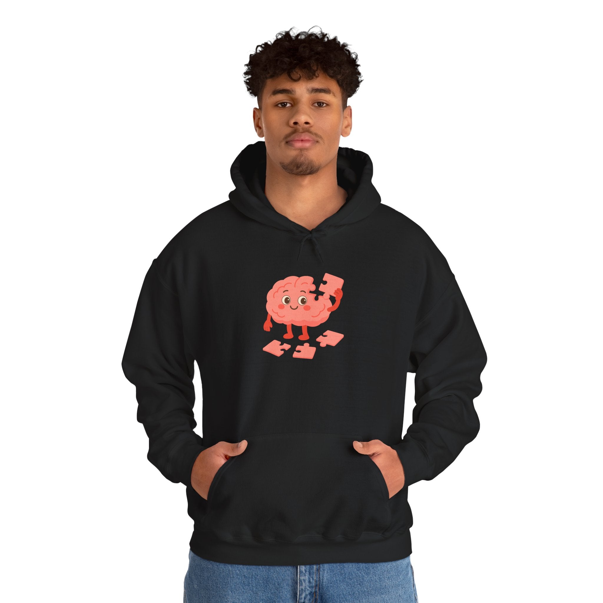 Mental Health Hoodie Brain Puzzle Sweatshirt Adult Hoodie Positive Mindset Hoodie Cozy Awareness Gift