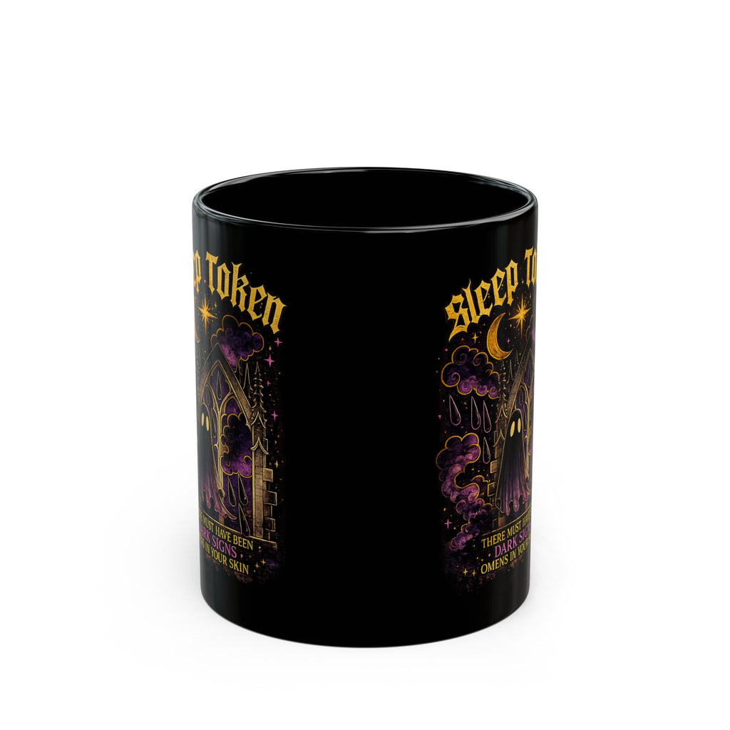 Sleep Token Inspired Dark Signs Black Ceramic Mug Gothic Alternative Coffee Cup Celestial Ghost Aesthetic 11oz Mug
