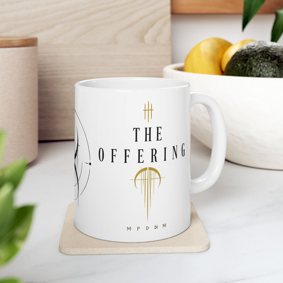 Occult Symbol Ceramic Mug — Minimalist Black Sigil Coffee Cup (11oz/15oz)