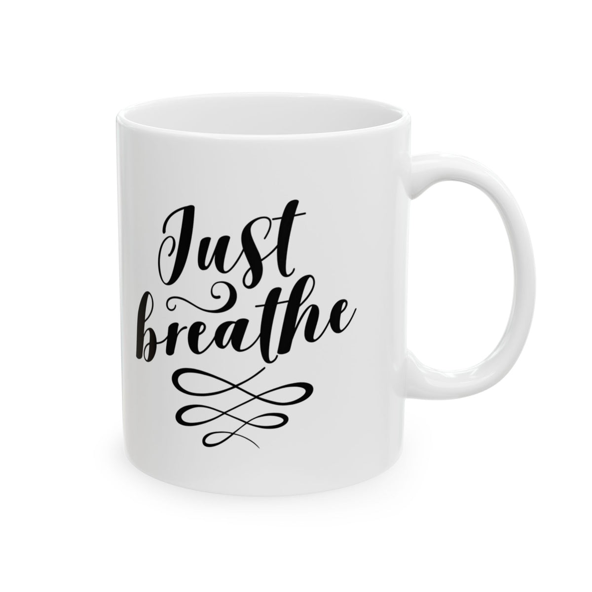 Just Breathe Inspirational Coffee Mug | Mindfulness Ceramic Mug