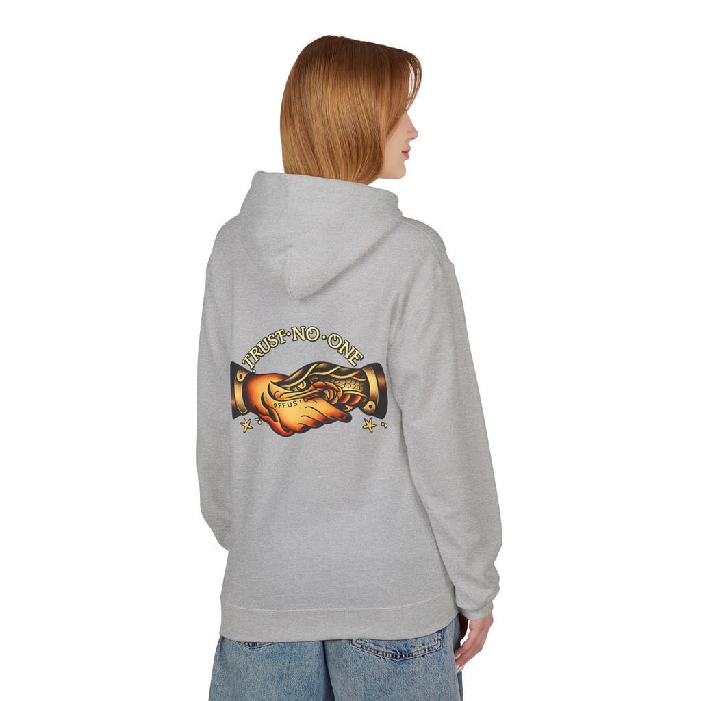 Trust No One Hoodie Tattoo Style Snake Rose Graphic Hoodie Alternative Streetwear Pullover Goth Punk Unisex Sweatshirt