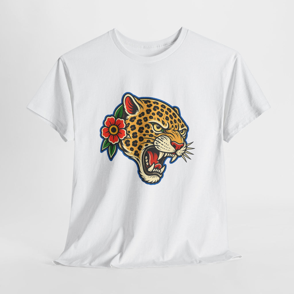 Leopard Graphic Tee Tattoo Inspired Shirt Streetwear T Shirt Alternative Fashion Leopard Shirt Biker Style Unisex Graphic Tee