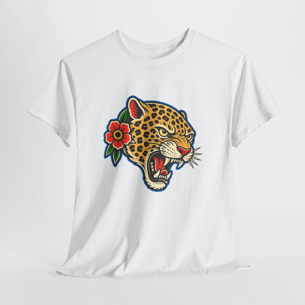 Leopard Graphic Tee Tattoo Inspired Shirt Streetwear T Shirt Alternative Fashion Leopard Shirt Biker Style Unisex Graphic Tee