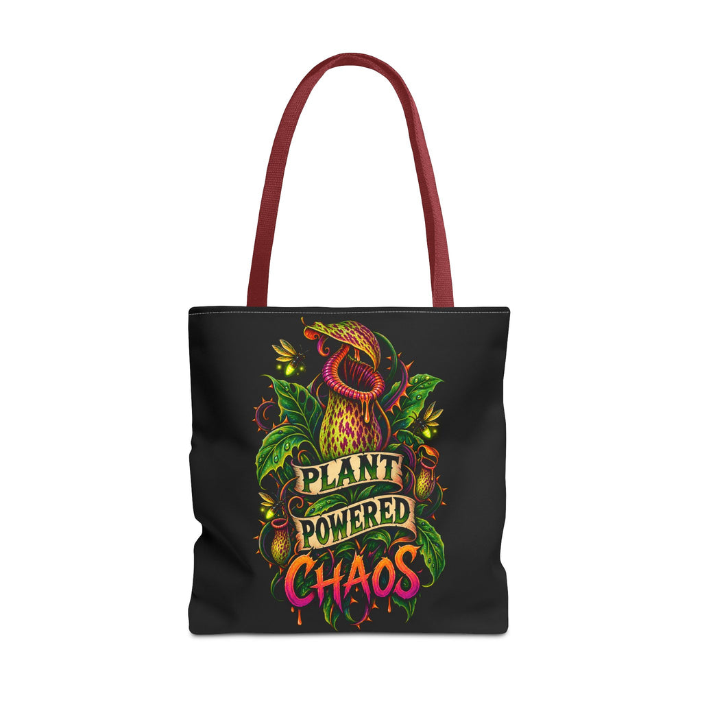 Plant Powered Chaos Tote Bag | Carnivorous Pitcher Plant Illustration