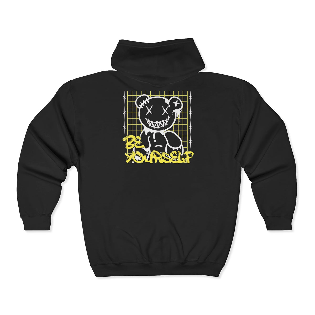 Be Yourself Zip-Up Hoodie | Urban Streetwear Graphic Hoodie