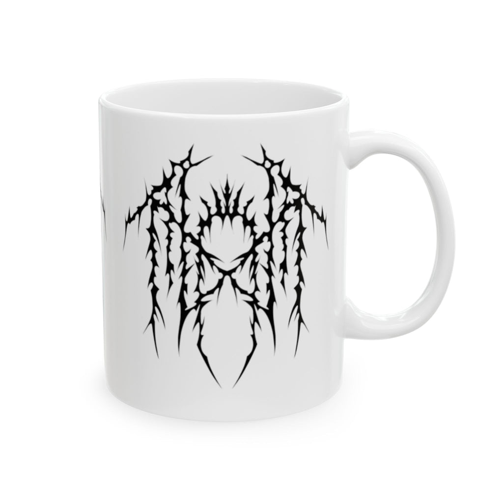 Band logo white goth aesthetic Ceramic Mug, (11oz, 15oz)