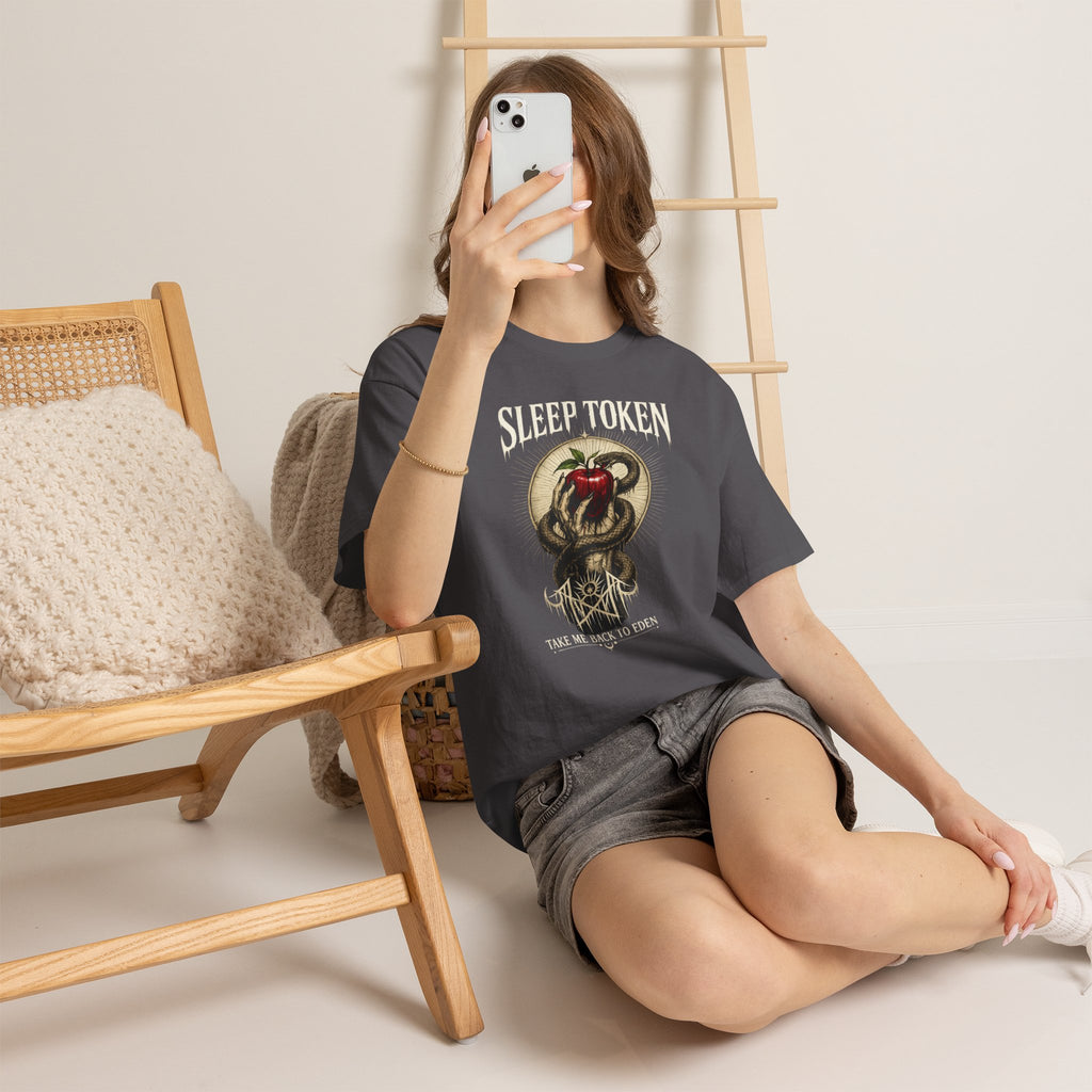 Sleep Token Take Me Back To Eden Shirt  Dark Aesthetic Graphic Tee Alternative Band Inspired Apparel Snake & Apple Streetwear Unisex Tee