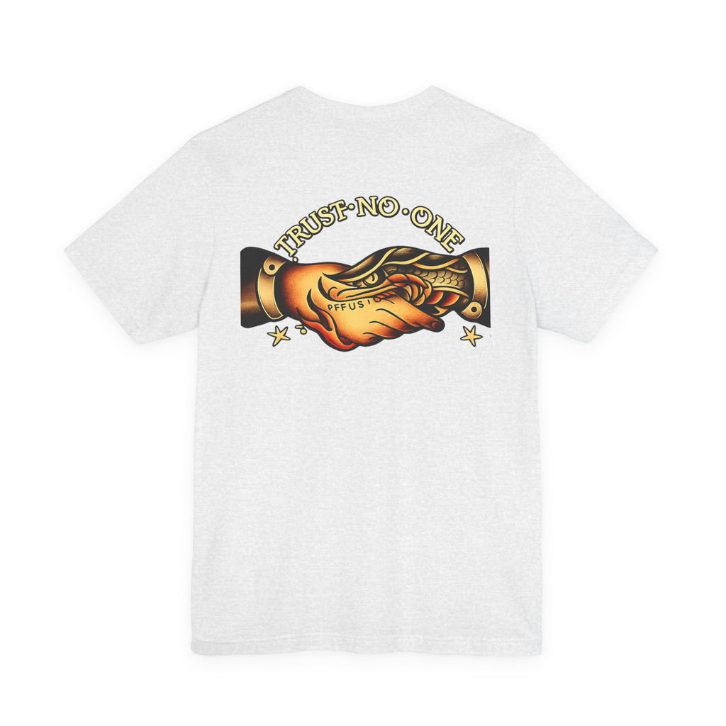 Trust No One Shirt Tattoo Style Graphic Tee Streetwear Snake Shirt Edgy Vintage Style Unisex Black T Shirt Alternative Fashion Gift