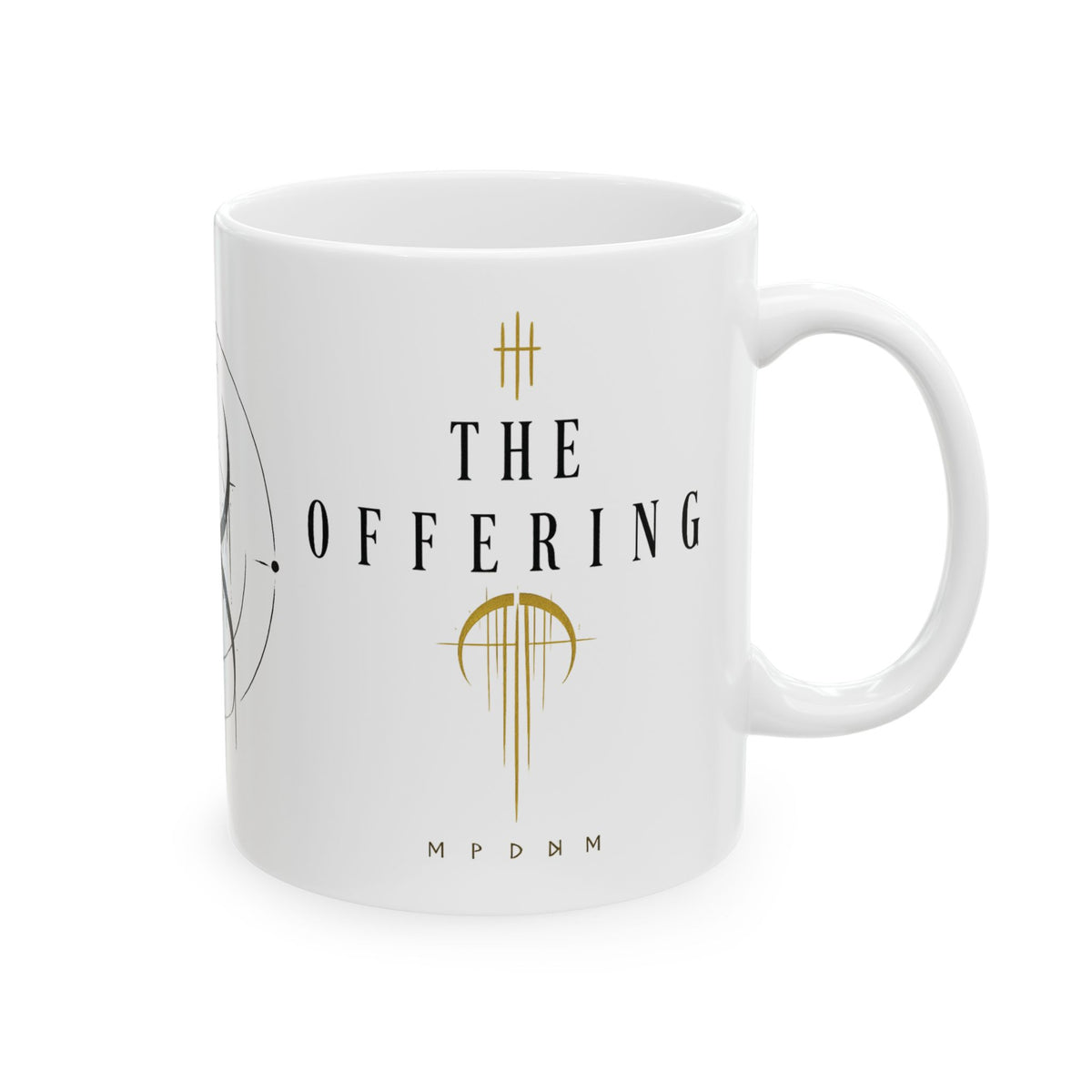 Occult Symbol Ceramic Mug — Minimalist Black Sigil Coffee Cup (11oz/15oz)