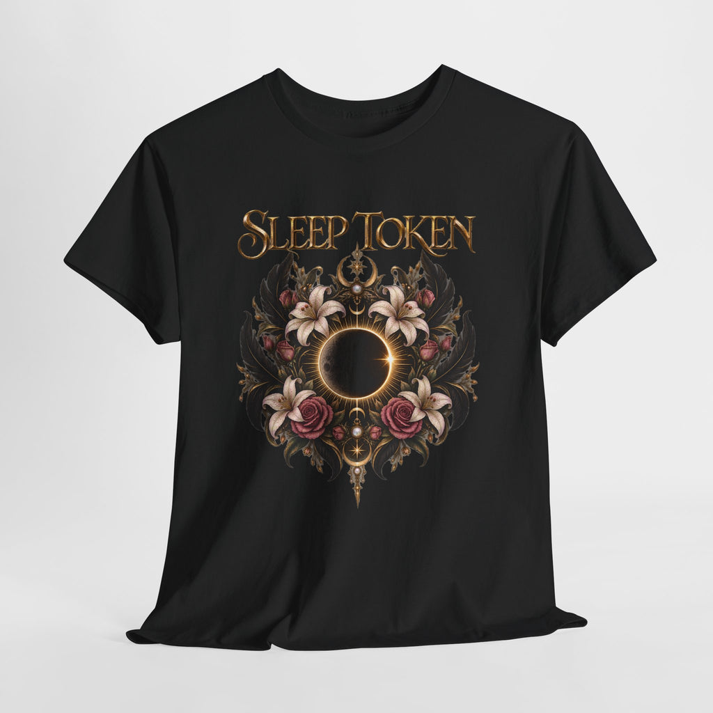 Sleep Token floral eclipse T-Shirt | band logo tee, gothic floral design