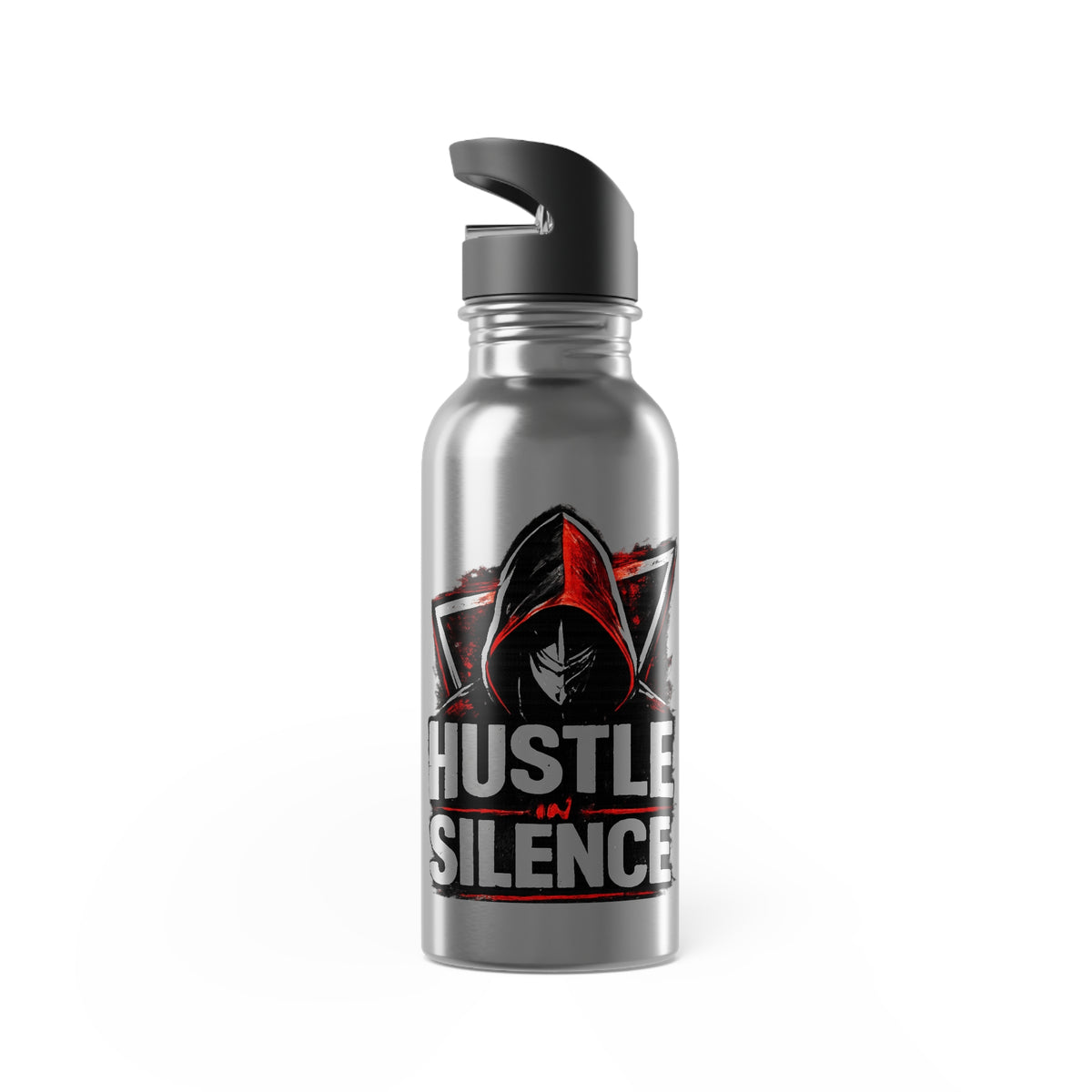 hustle in silence water bottle motivational stainless steel bottle gym bottle mindset drinkware entrepreneur bottle fitness water bottle