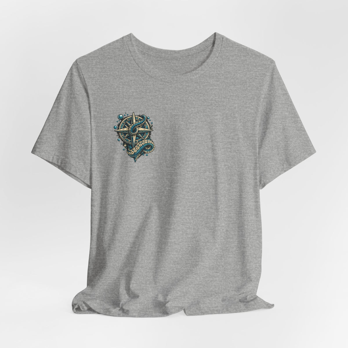 Stay True Anchor Tee — Nautical Ship Wheel & Octopus Graphic T-Shirt