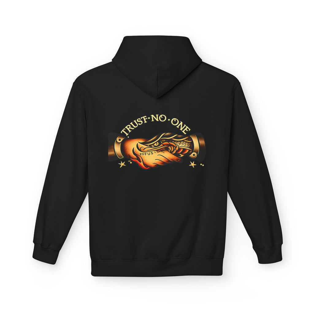 Trust No One Hoodie Tattoo Style Snake Rose Graphic Hoodie Alternative Streetwear Pullover Goth Punk Unisex Sweatshirt