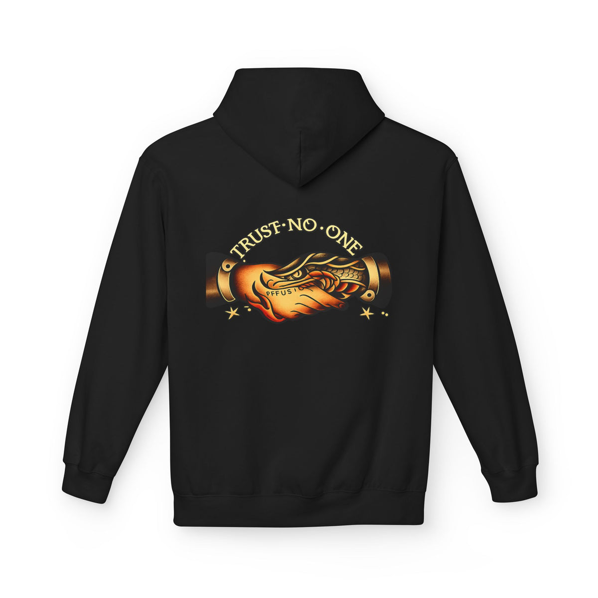 Trust No One Hoodie Tattoo Style Snake Rose Graphic Hoodie Alternative Streetwear Pullover Goth Punk Unisex Sweatshirt