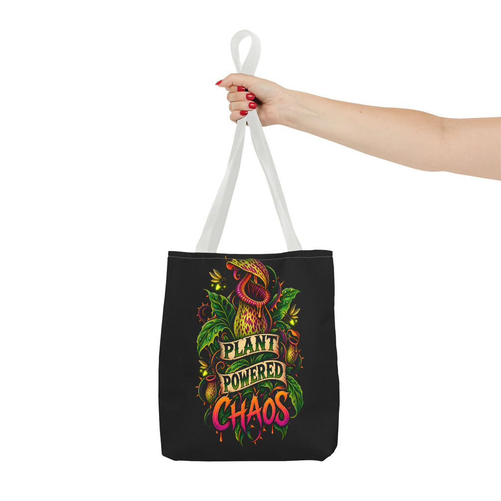 Plant Powered Chaos Tote Bag | Carnivorous Pitcher Plant Illustration