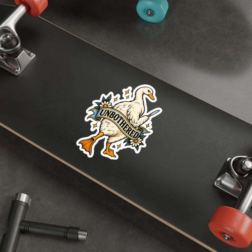 Unbothered Goose Die-Cut Stickers | Vinyl Decal