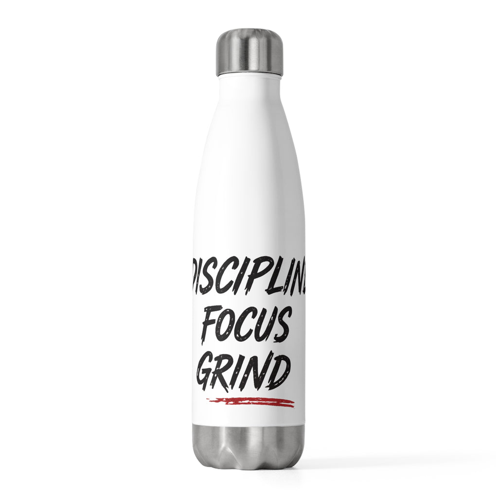 Discipline Focus Grind 20oz Insulated Bottle – Motivational Stainless Water Bottle