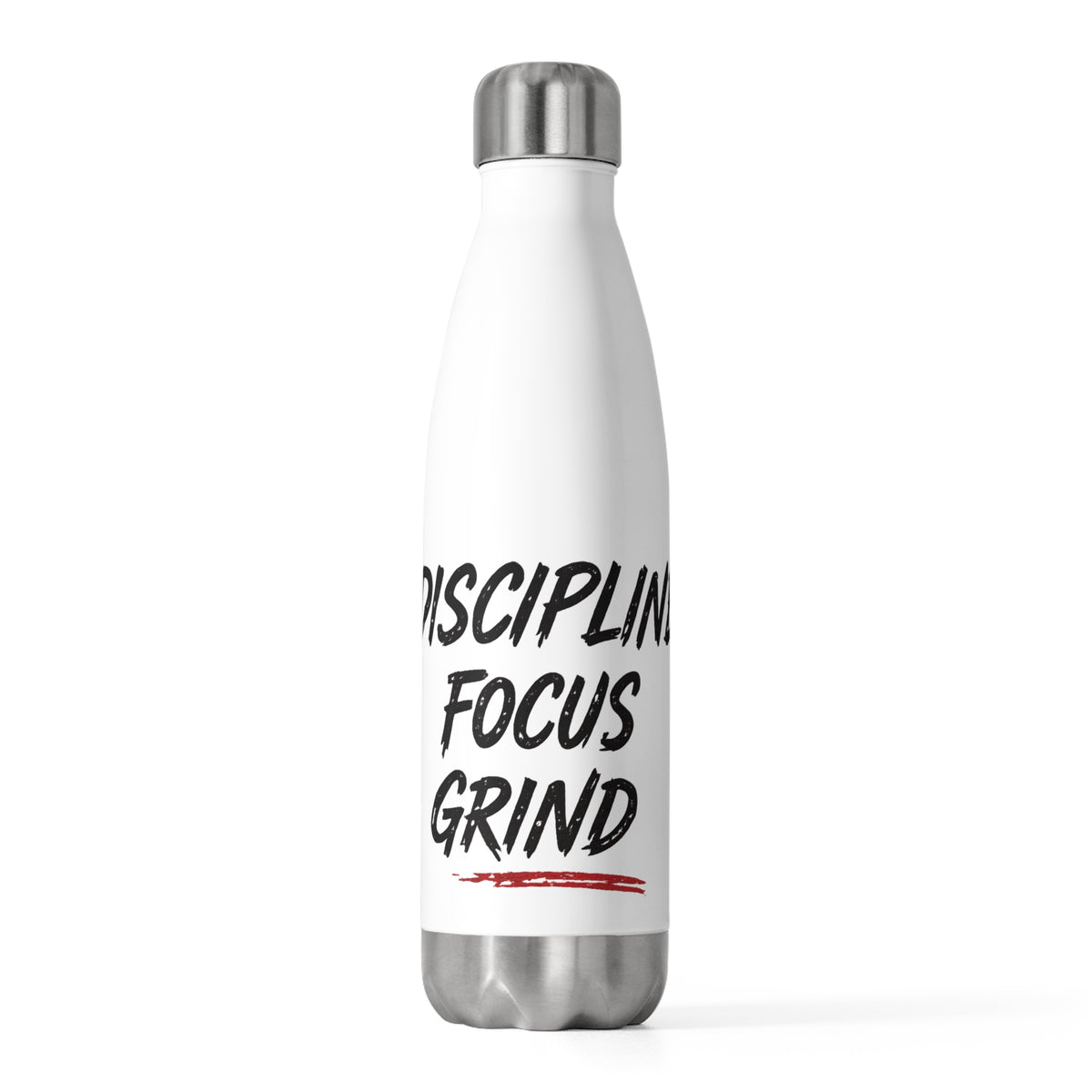 Discipline Focus Grind 20oz Insulated Bottle – Motivational Stainless Water Bottle