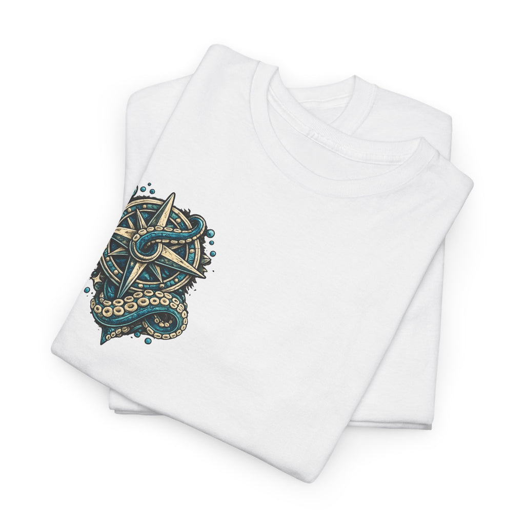 Stay True To Your Mind Nautical Compass Octopus Graphic T Shirt