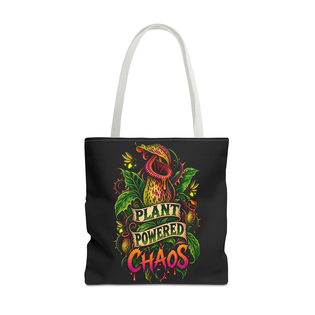 Plant Powered Chaos Tote Bag | Carnivorous Pitcher Plant Illustration