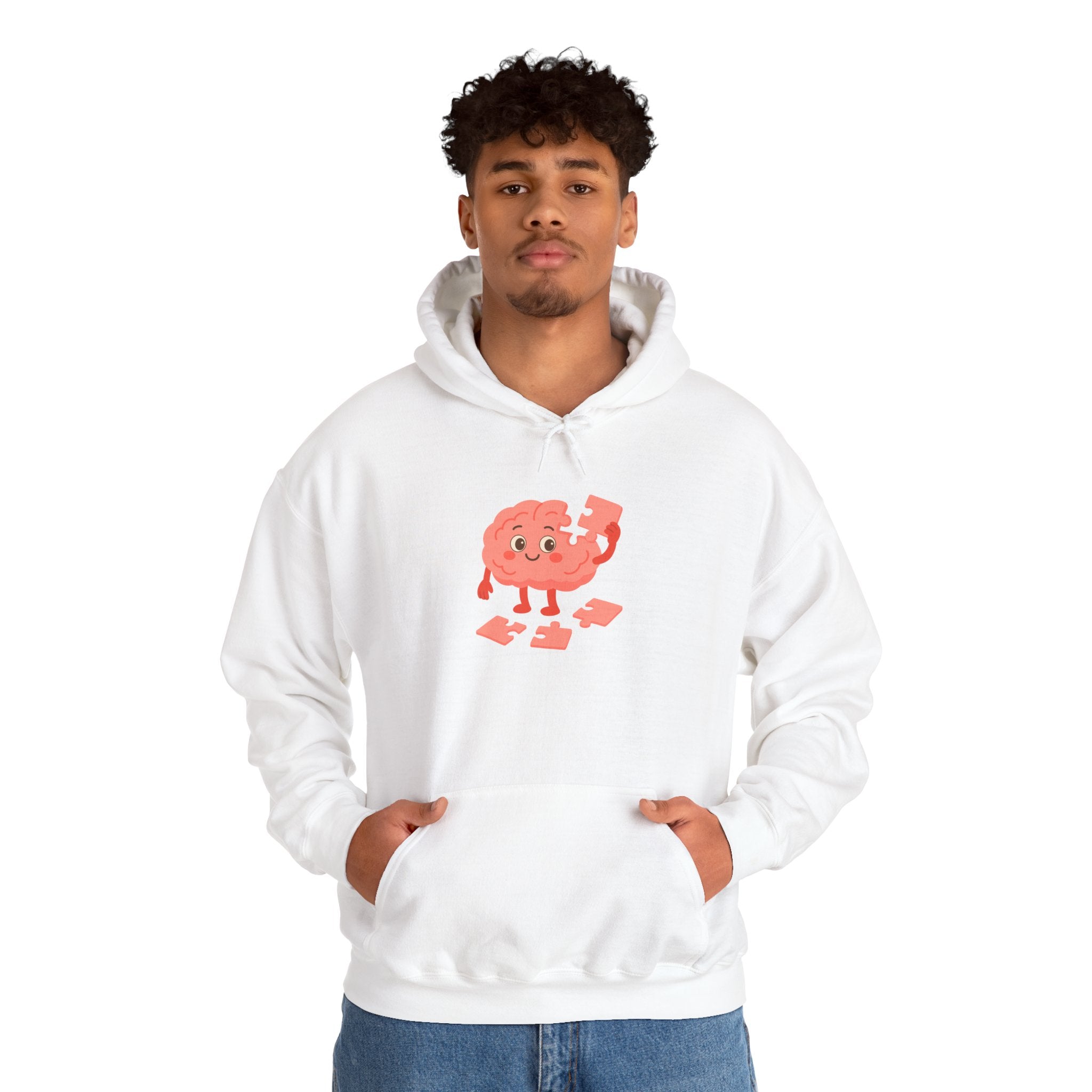 Mental Health Hoodie Brain Puzzle Sweatshirt Adult Hoodie Positive Mindset Hoodie Cozy Awareness Gift