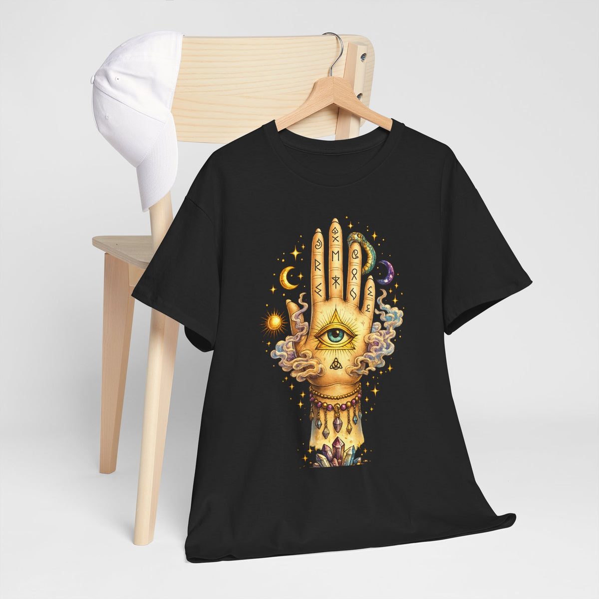 Mystical Hand Graphic Tee Boho Spiritual Shirt Celestial Eye T Shirt Witchy Aesthetic Unisex Graphic Tee Trendy Festival Clothing