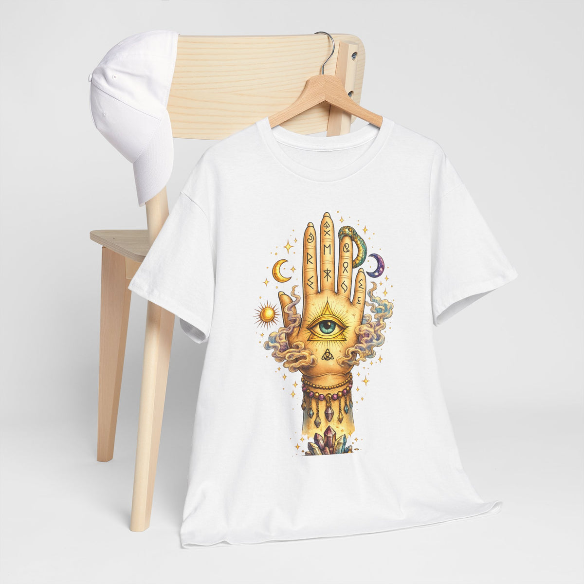 Mystical Hand Graphic Tee Boho Spiritual Shirt Celestial Eye T Shirt Witchy Aesthetic Unisex Graphic Tee Trendy Festival Clothing