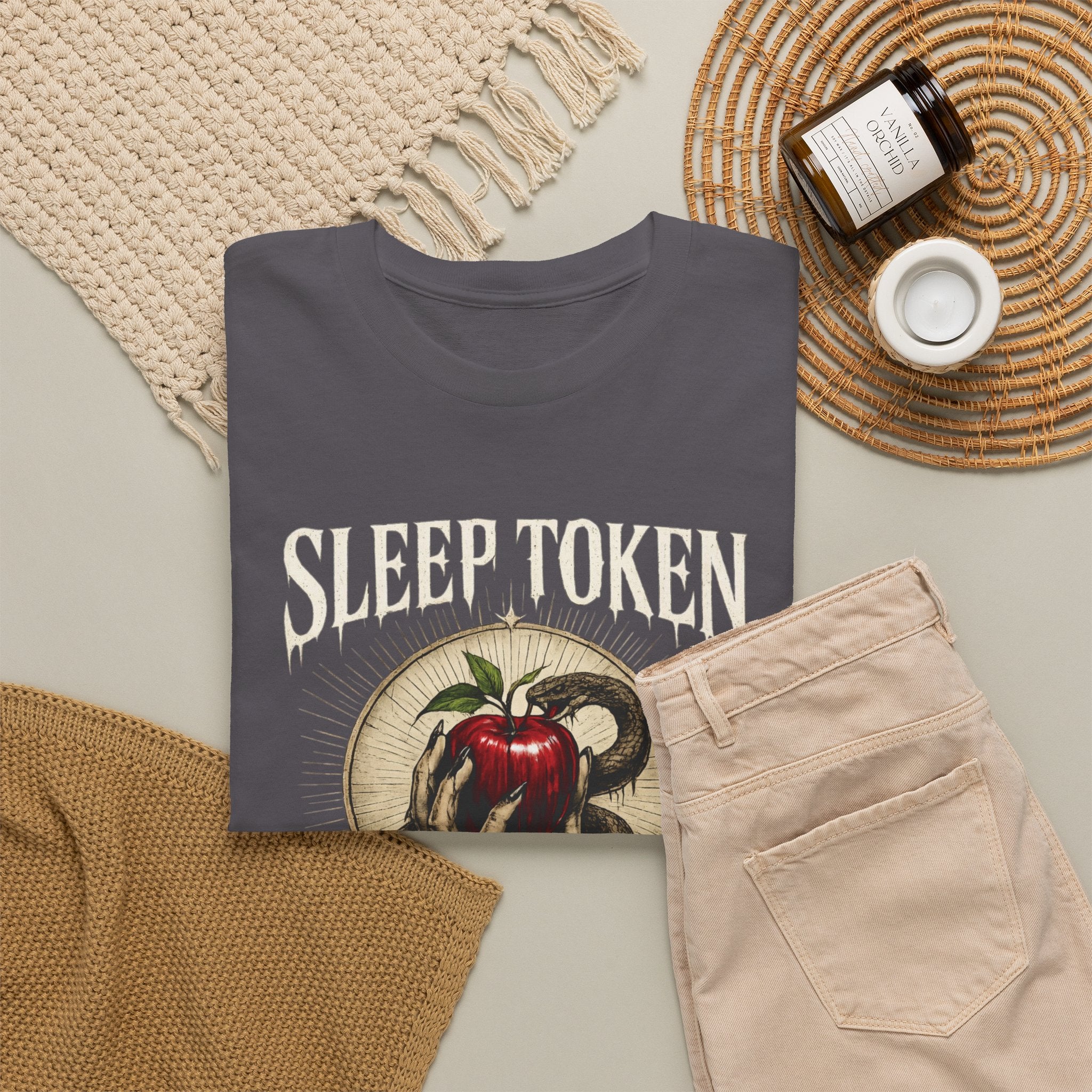 Sleep Token Take Me Back To Eden Shirt  Dark Aesthetic Graphic Tee Alternative Band Inspired Apparel Snake & Apple Streetwear Unisex Tee