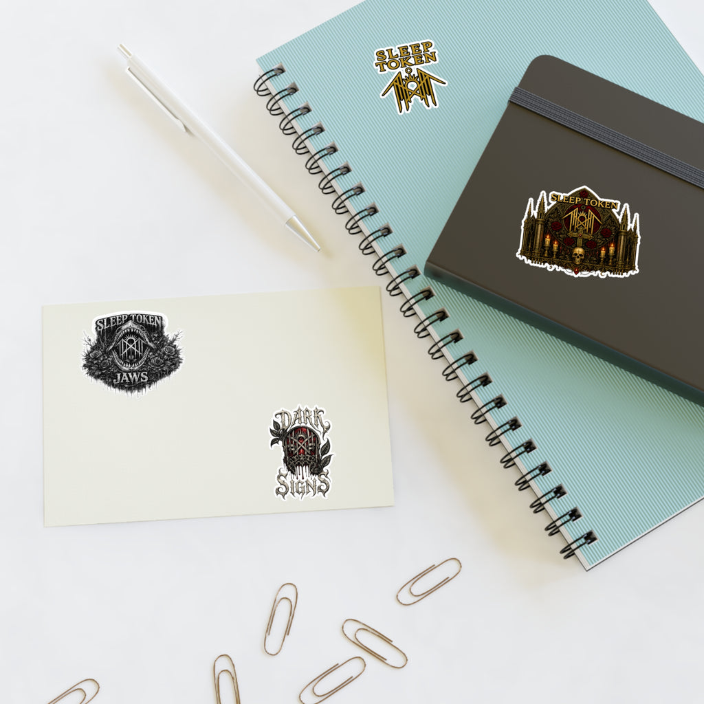 Sleep Token Inspired Die Cut Sticker Sheet | Waterproof Vinyl Stickers for Laptop Water Bottle Journal Car Decal