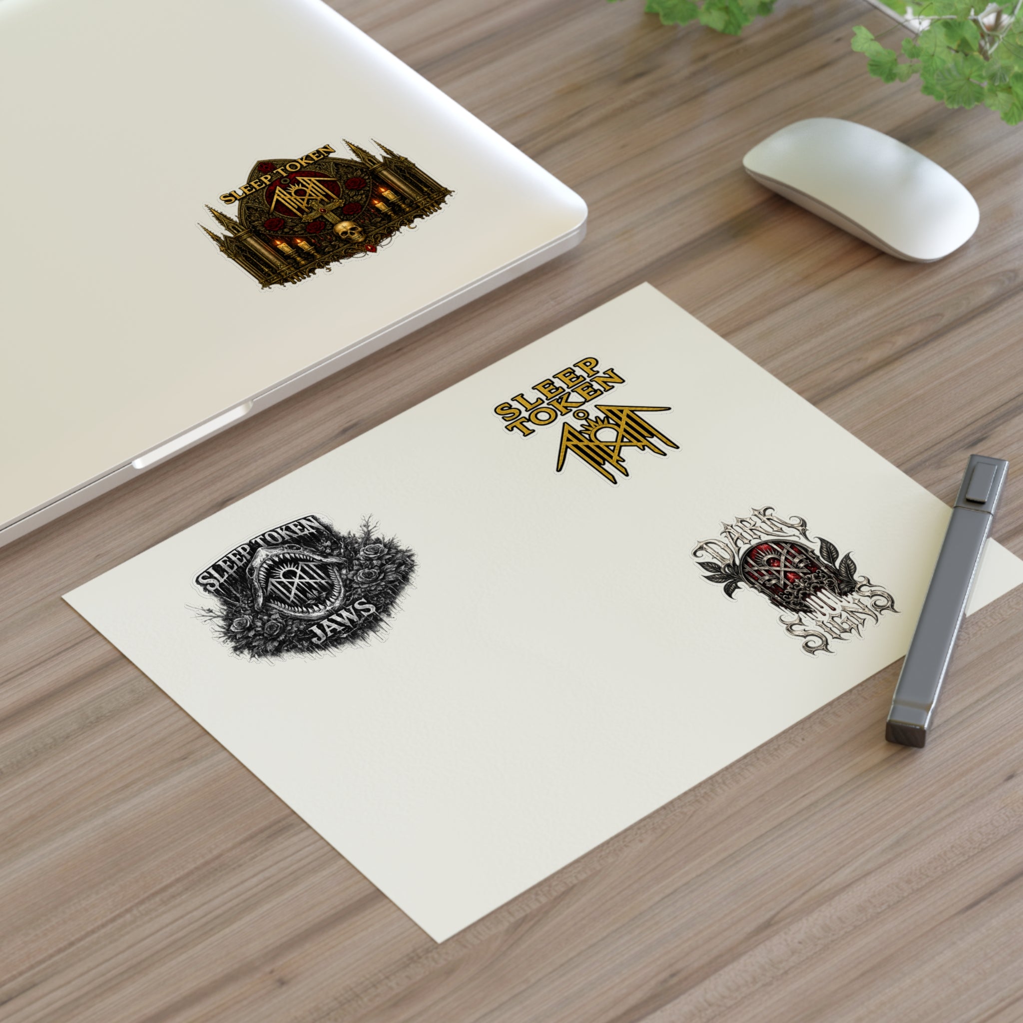 Sleep Token Inspired Die Cut Sticker Sheet | Waterproof Vinyl Stickers for Laptop Water Bottle Journal Car Decal