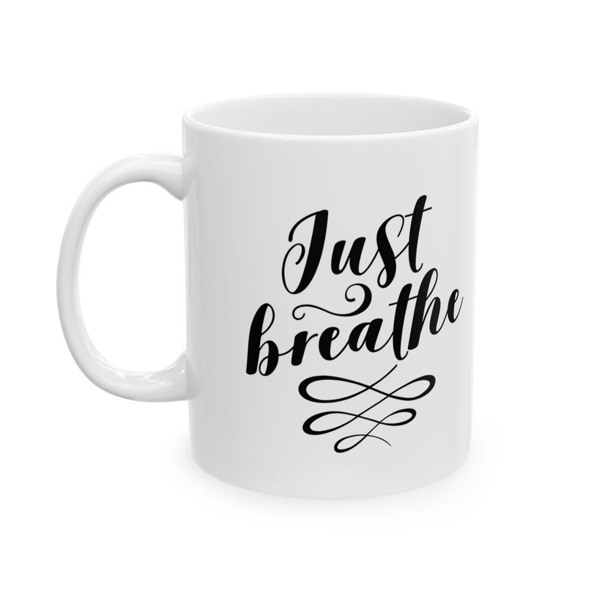 Just Breathe Inspirational Coffee Mug | Mindfulness Ceramic Mug
