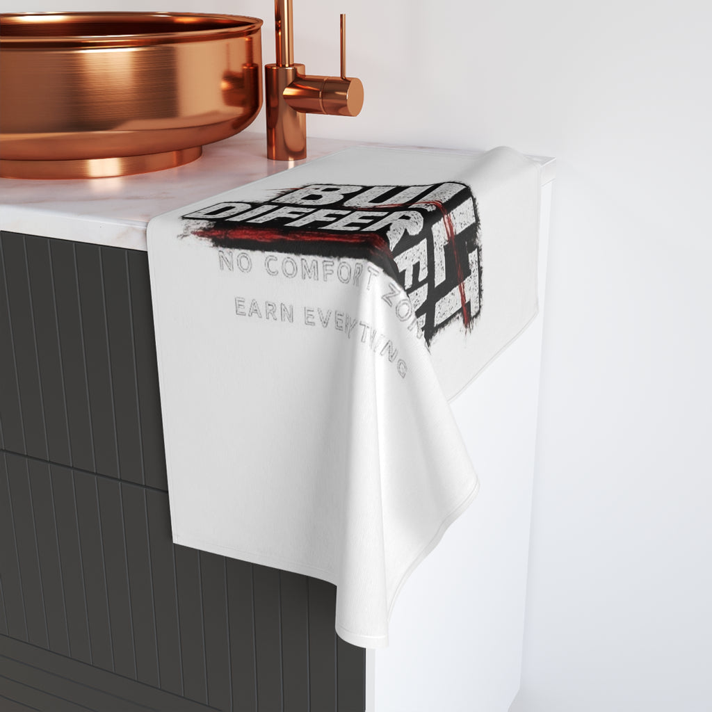 Built Different Hand Towel Motivational Bathroom Decor Hustle Mindset Gift No Comfort Zone Earn Everything Towel