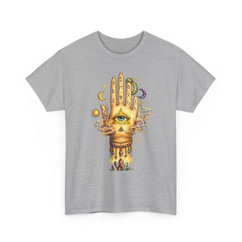 Mystical Hand Graphic Tee Boho Spiritual Shirt Celestial Eye T Shirt Witchy Aesthetic Unisex Graphic Tee Trendy Festival Clothing