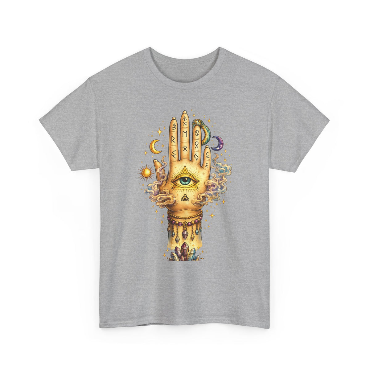 Mystical Hand Graphic Tee Boho Spiritual Shirt Celestial Eye T Shirt Witchy Aesthetic Unisex Graphic Tee Trendy Festival Clothing