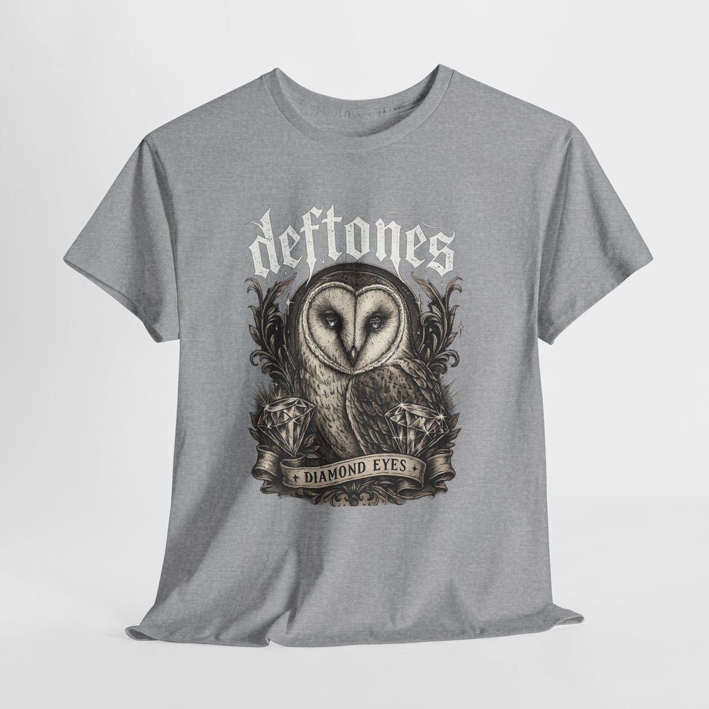 Deftones Diamond Eyes Owl Shirt Vintage Tattoo Style Band Tee Gothic Barn Owl Graphic T Shirt Alternative Streetwear Unisex Tee