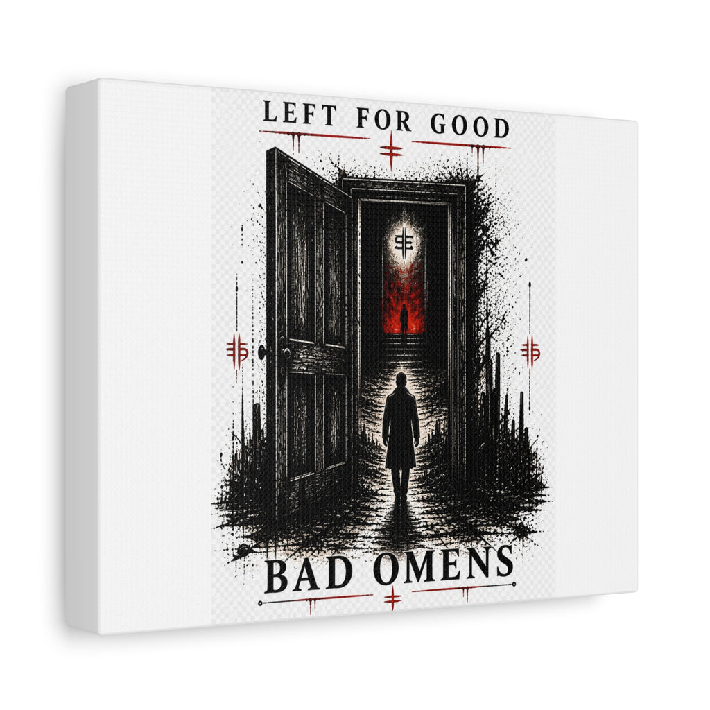 Bad Omens Matte Canvas Wall Art — "Left For Good" Gothic Horror Print