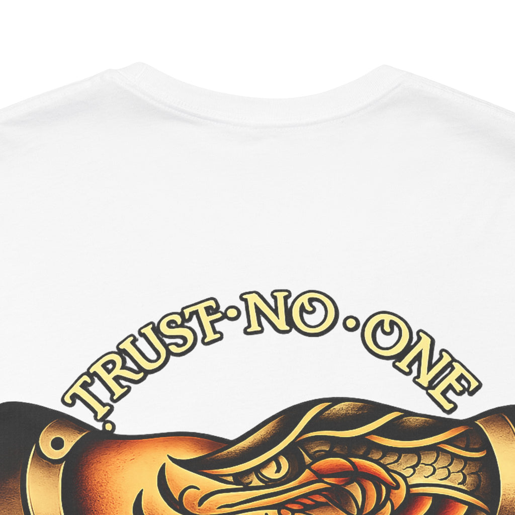 Trust No One Shirt Tattoo Style Graphic Tee Streetwear Snake Shirt Edgy Vintage Style Unisex Black T Shirt Alternative Fashion Gift