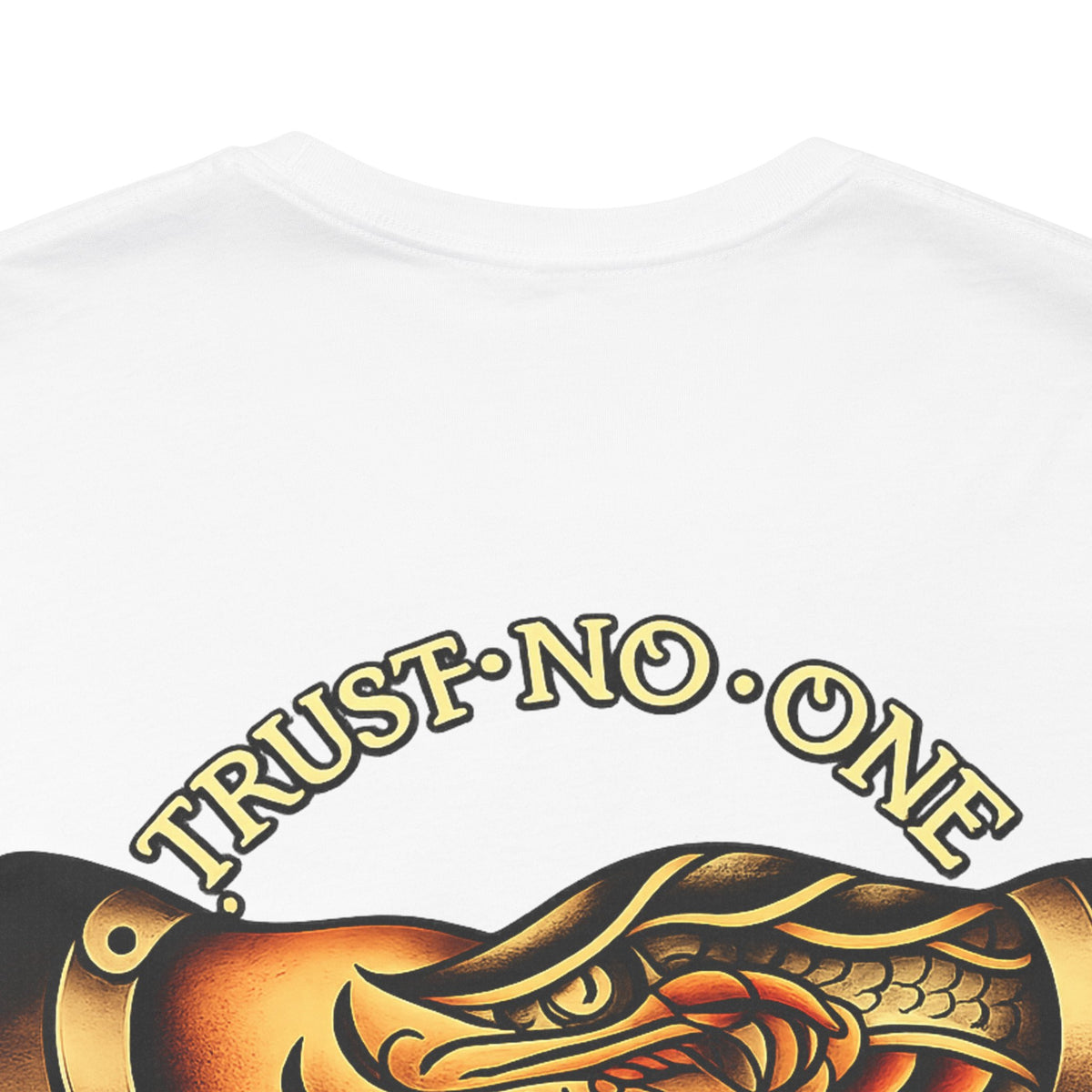 Trust No One Shirt Tattoo Style Graphic Tee Streetwear Snake Shirt Edgy Vintage Style Unisex Black T Shirt Alternative Fashion Gift