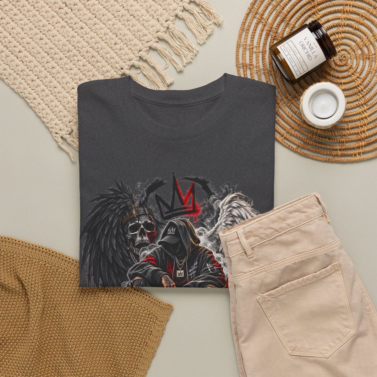 Grim Reaper King Skull Tee | Dark Angel Chaos Graphic Shirt