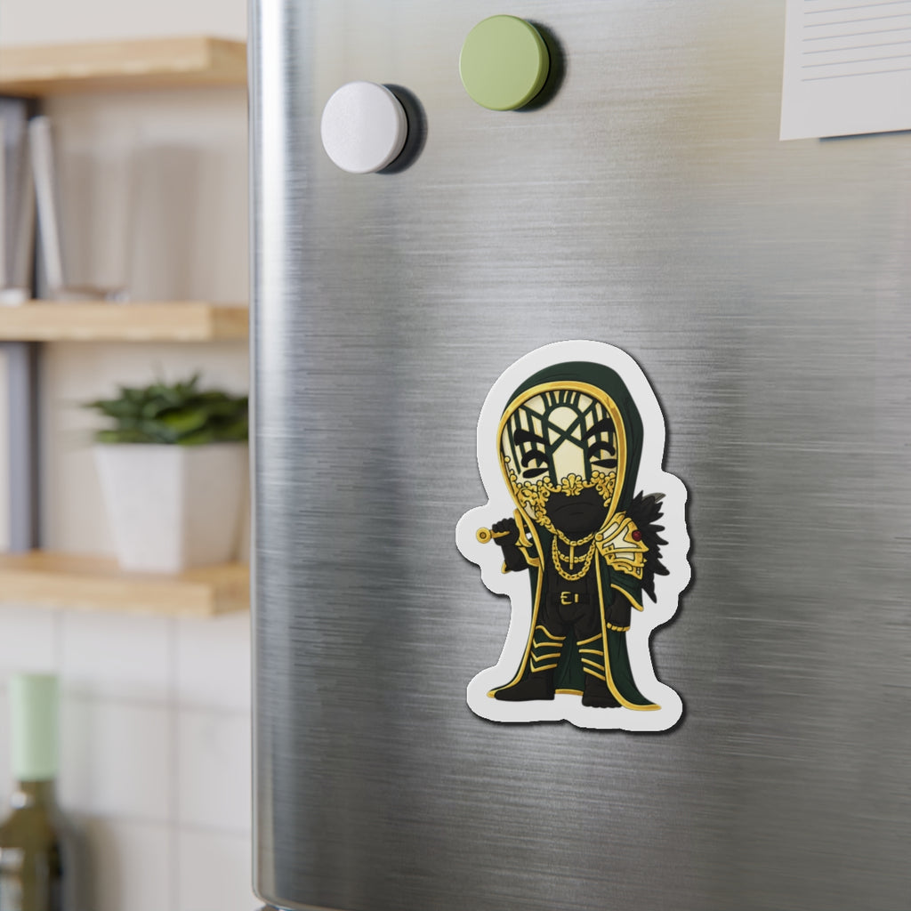 Vessel Gold Masked sleep token Die-Cut Magnet | Fantasy Wizard Refrigerator Magnet