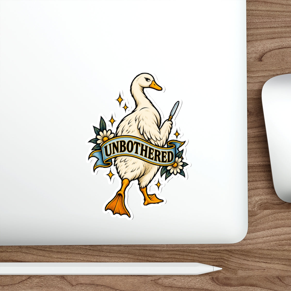 Unbothered Goose Die-Cut Stickers | Vinyl Decal