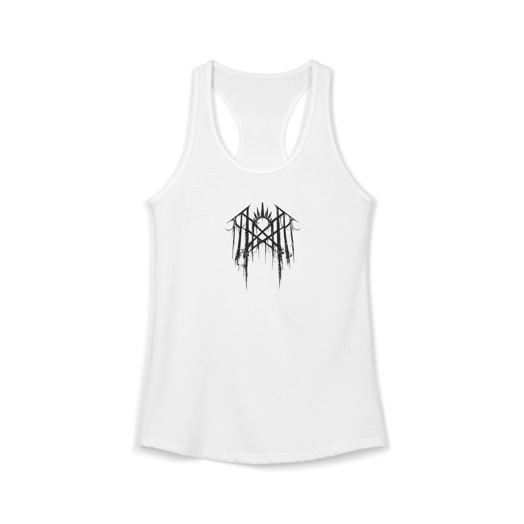 Worship Gothic Racerback Tank Top Dark Alternative Aesthetic Womens Tank Moon Graphic Goth Apparel Tattoo Style Streetwear Gift