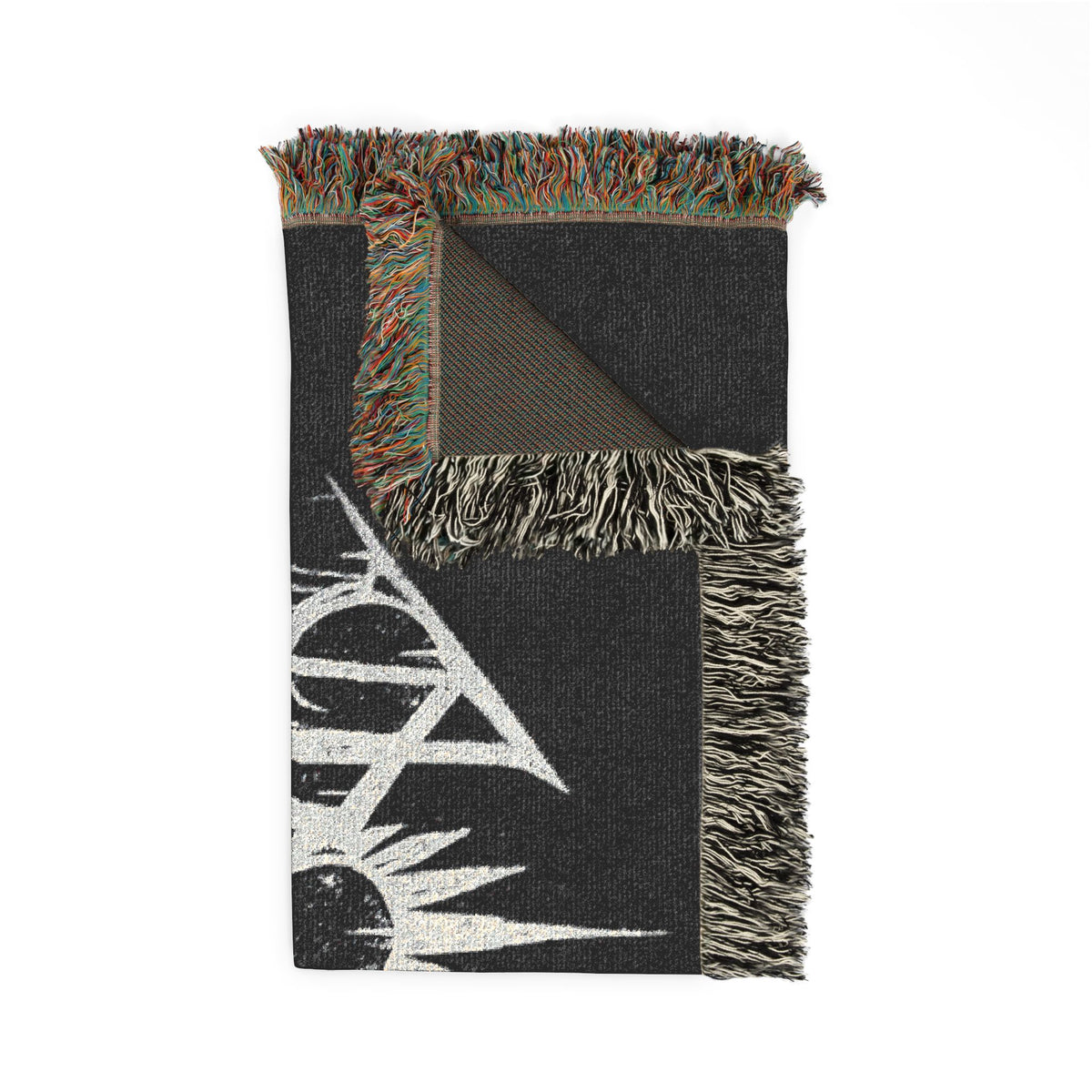 Gothic Woven Blanket Alternative Home Decor Dark Academia Throw Emo Gothic Couch Blanket Black Woven Throw Grunge Room Decor