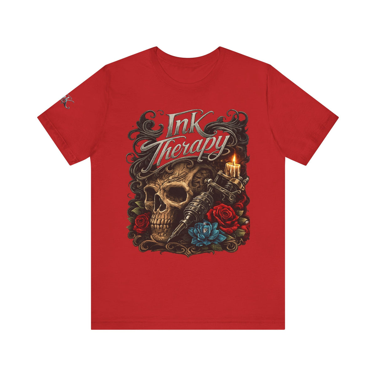 Ink Therapy Tattoo Shirt Skull Graphic Tee Gothic Streetwear Tattoo Artist Shirt Alternative Fashion Unisex Tattoo Lover T Shirt