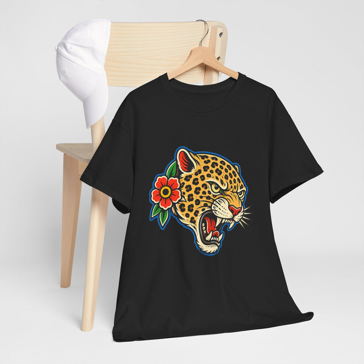 Leopard Graphic Tee Tattoo Inspired Shirt Streetwear T Shirt Alternative Fashion Leopard Shirt Biker Style Unisex Graphic Tee