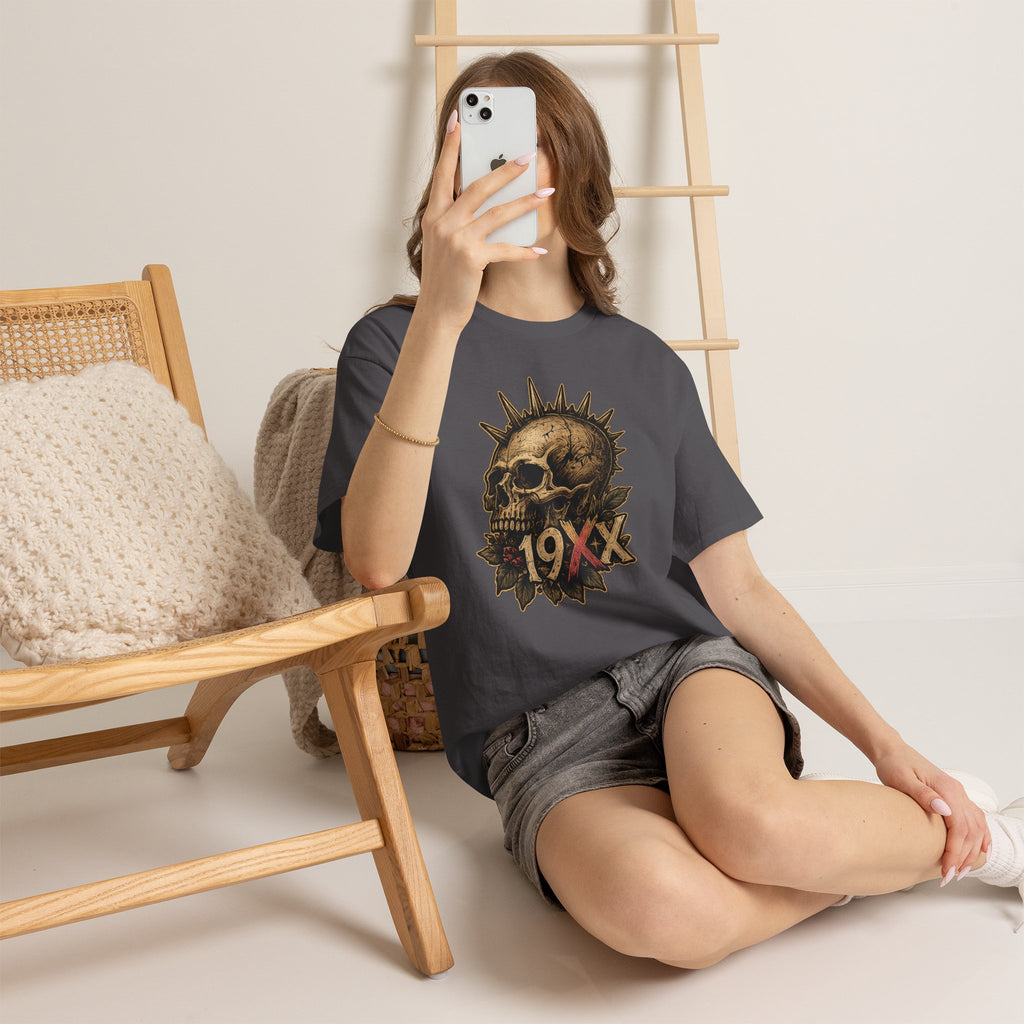 Punk Skull with Mohawk 19XX T-Shirt | Vintage Skull Tee