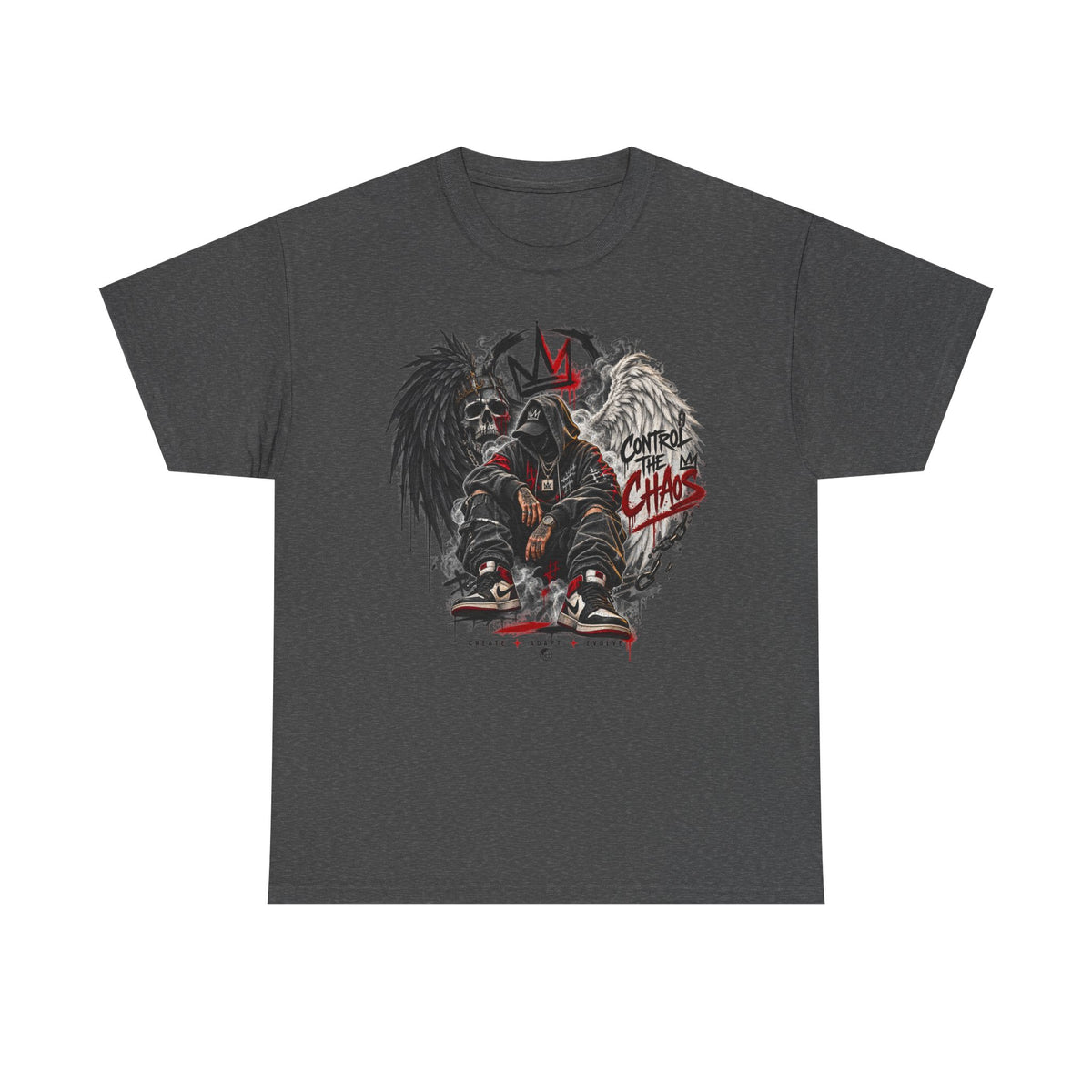 Grim Reaper King Skull Tee | Dark Angel Chaos Graphic Shirt