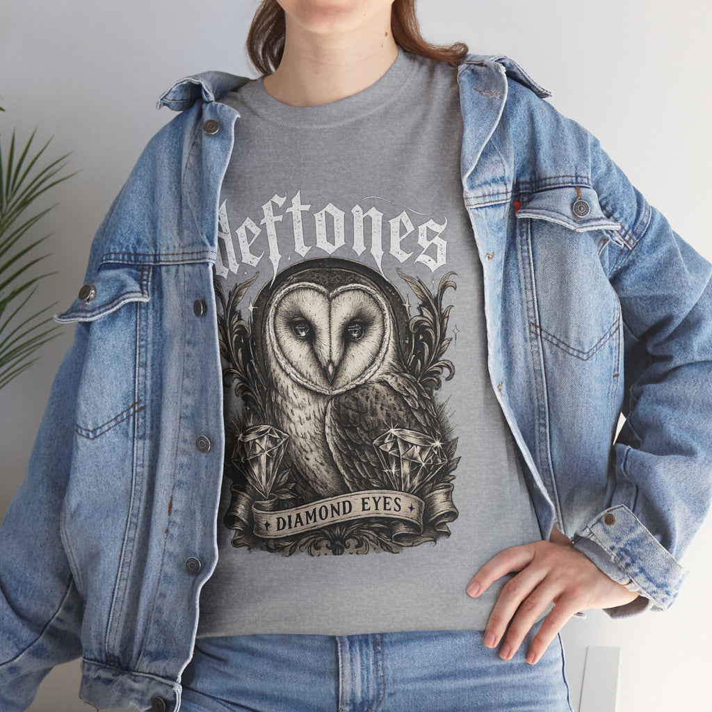 Deftones Diamond Eyes Owl Shirt Vintage Tattoo Style Band Tee Gothic Barn Owl Graphic T Shirt Alternative Streetwear Unisex Tee
