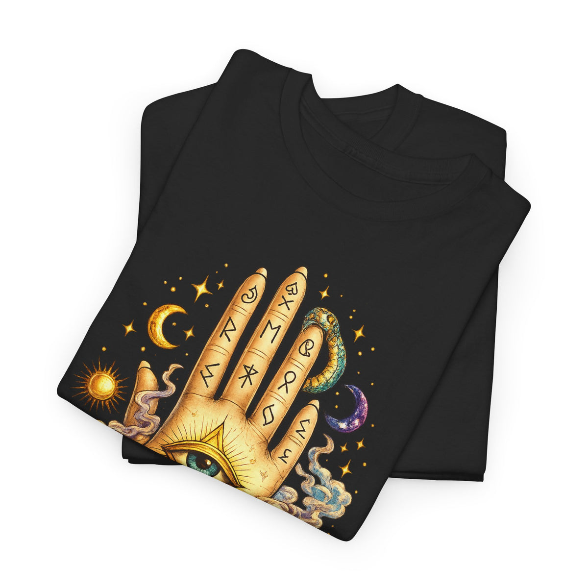 Mystical Hand Graphic Tee Boho Spiritual Shirt Celestial Eye T Shirt Witchy Aesthetic Unisex Graphic Tee Trendy Festival Clothing