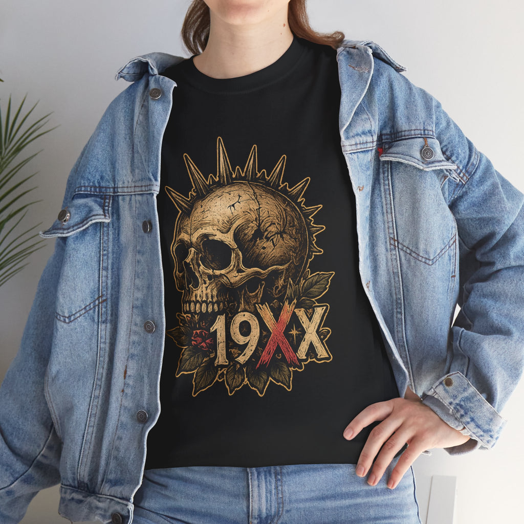 Punk Skull with Mohawk 19XX T-Shirt | Vintage Skull Tee